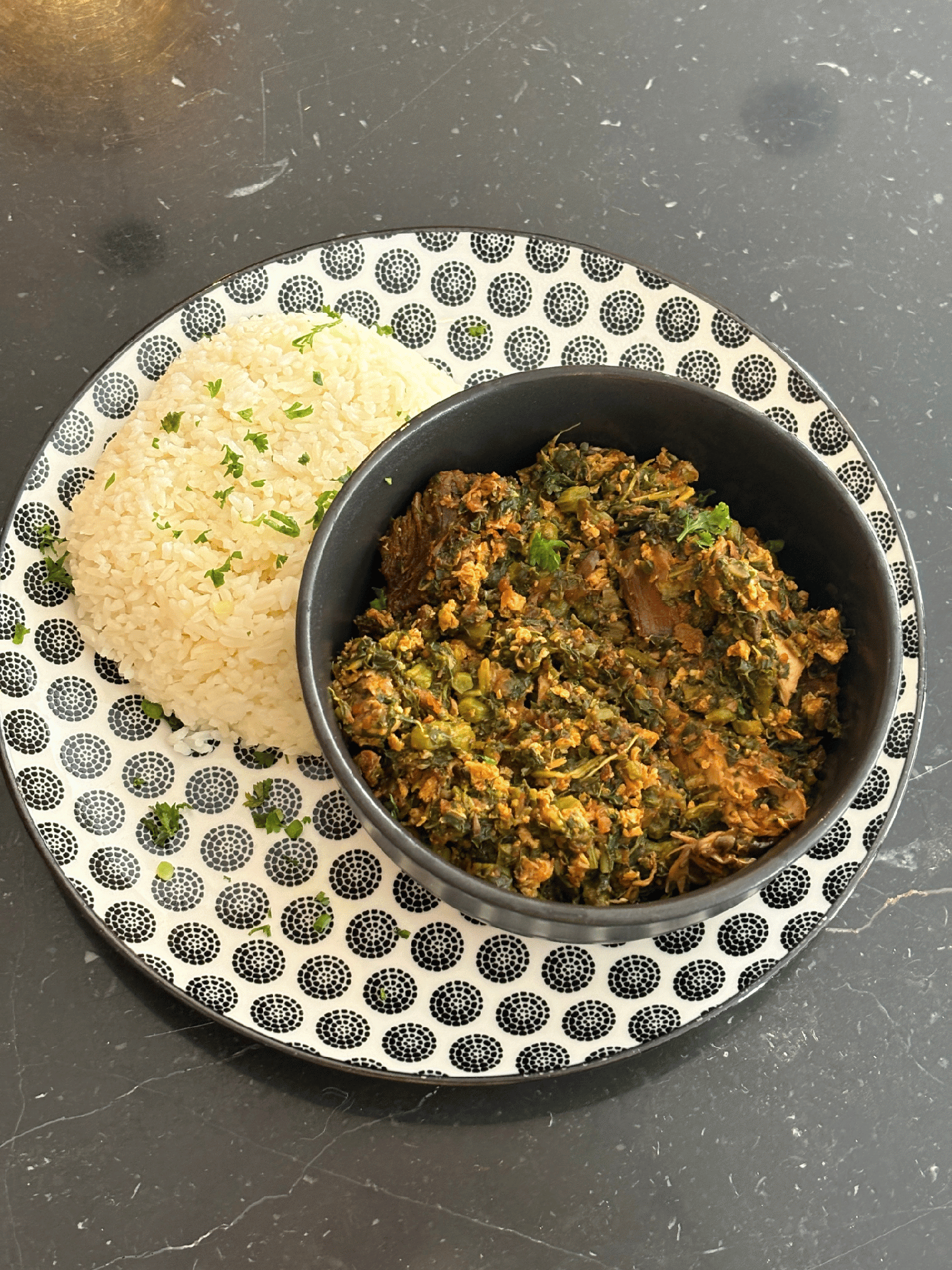 Égusi, plat du Nigéria servi chez Africafé